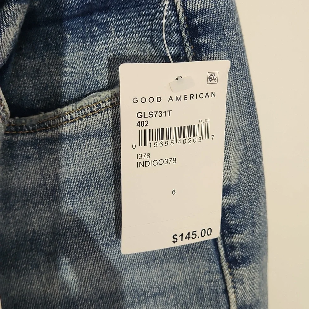 Good American Good Legs Straight Jeans in blue size 6 new with tag - Picture 10 of 17